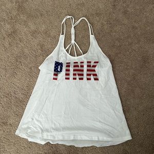 Fourth of July pink tank top
